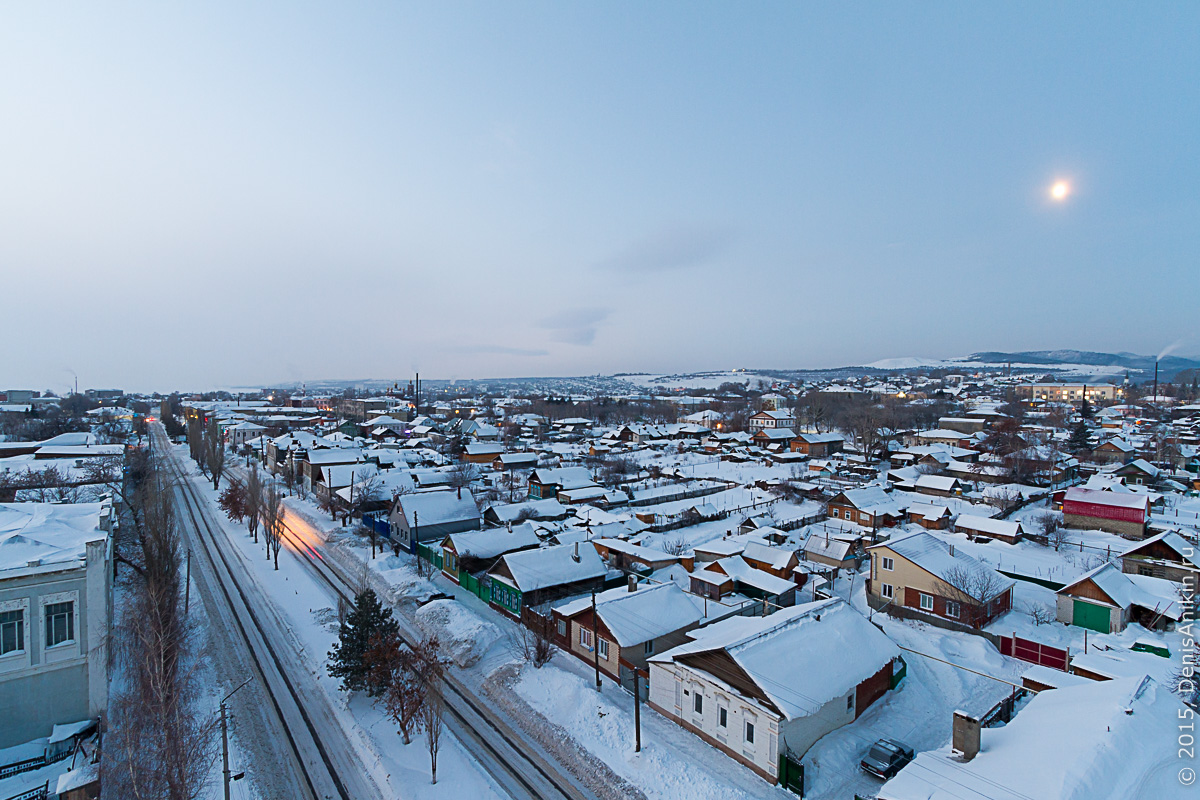 Хвалынск зимой с высоты 2