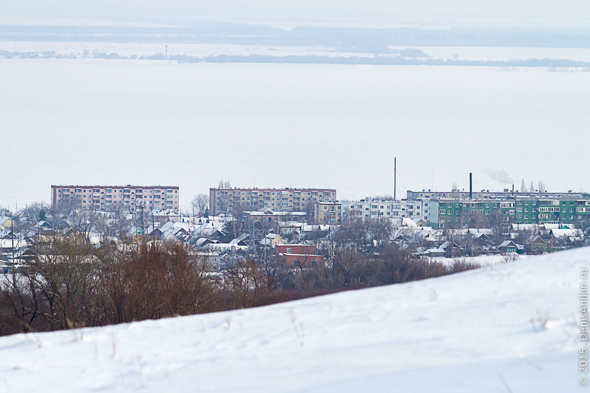 Хвалынск зимой с высоты 16