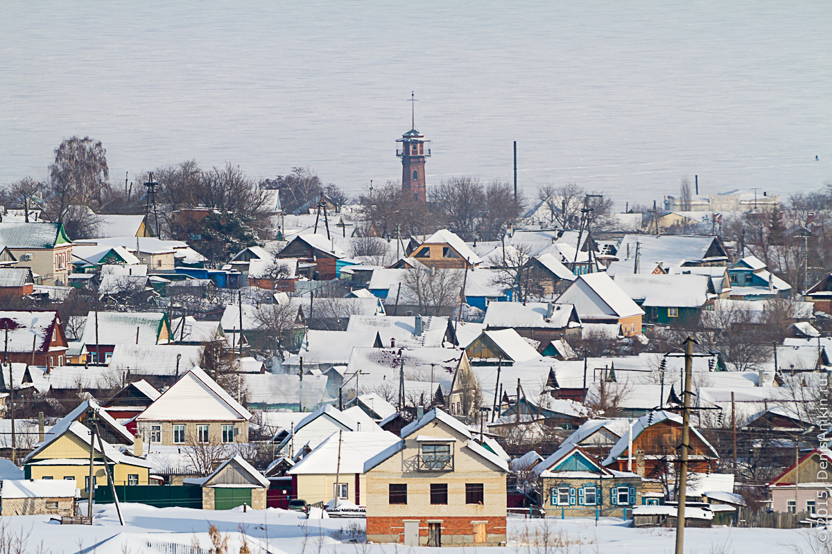 Хвалынск зимой с высоты 19