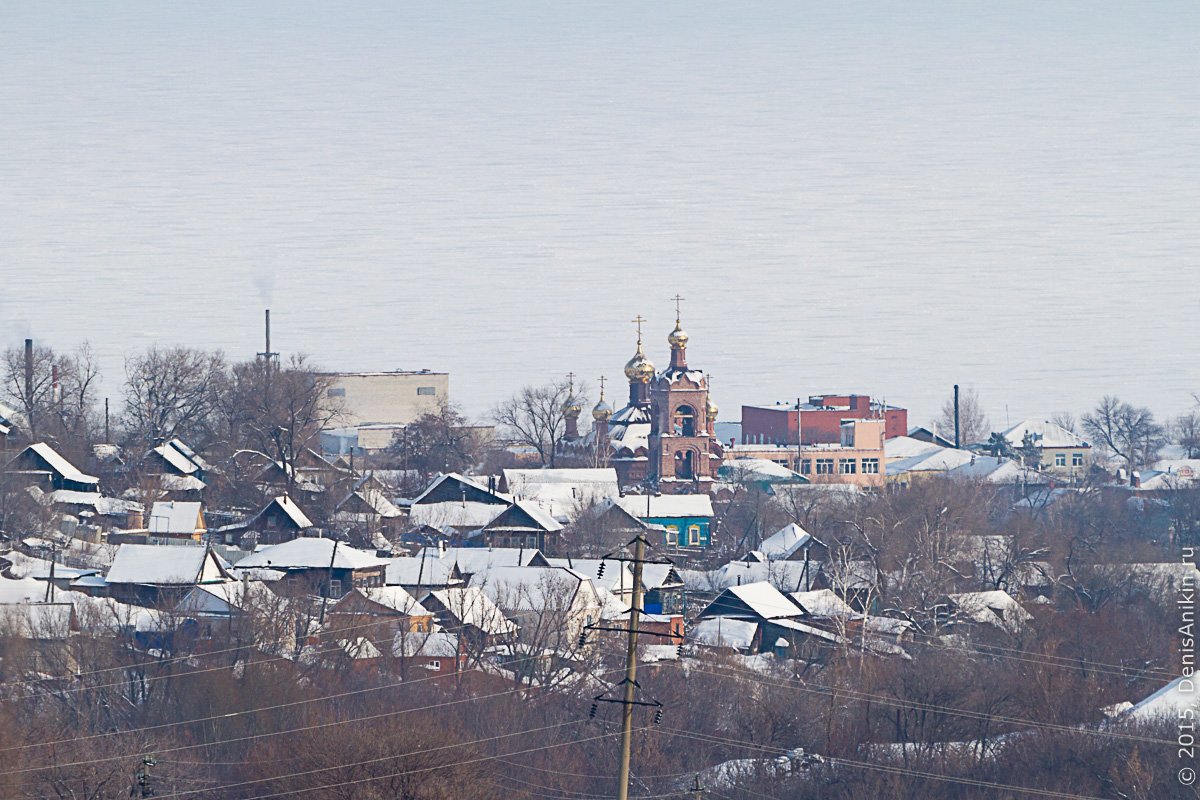 Хвалынск зимой с высоты 21